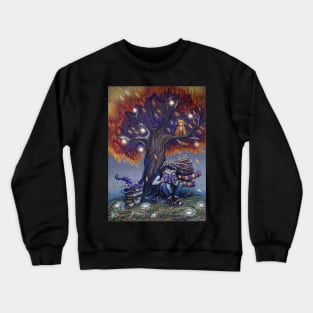 Young witch reading magic book Crewneck Sweatshirt